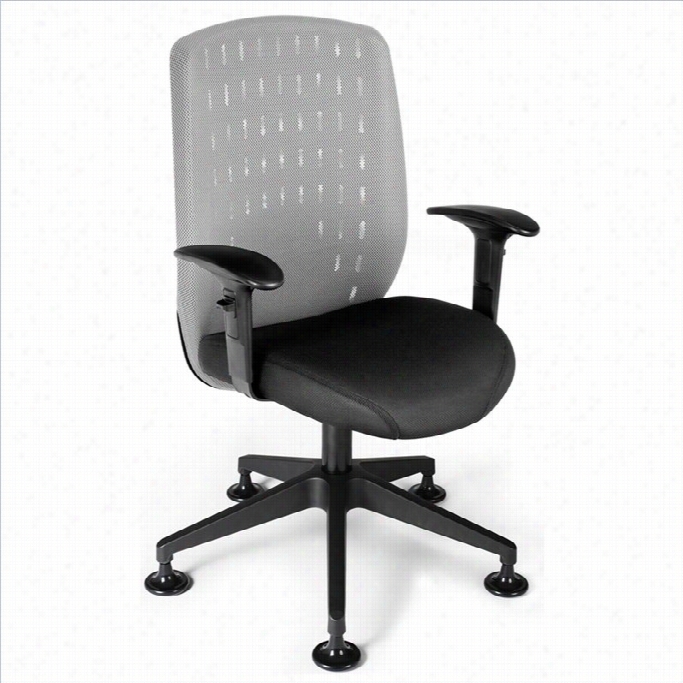 Ofm Vision Executive Guest Chair In Li Ght Gray