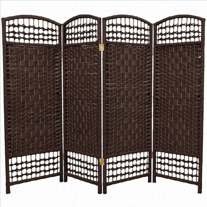 Oriental Fiber Weave Room Divider Wtih 4 Panel In Ark Ocha