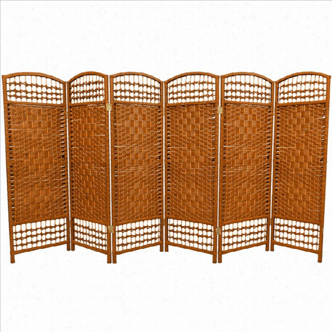 Oriental Fiber Weave Room Div1der With 6 Array In Ark Beige