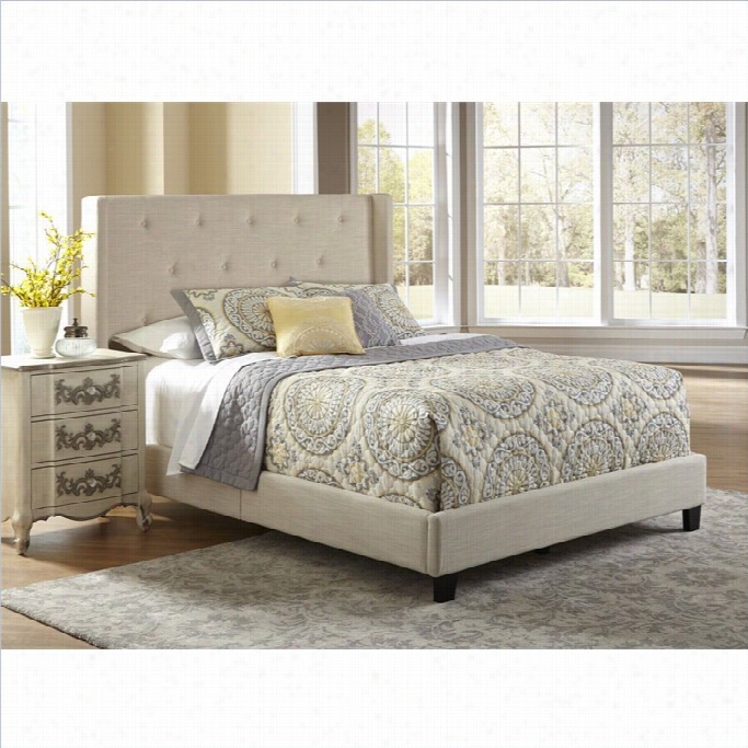 Pri All In One Fu Lly Upholstered Shelter Queen Bed In Stone