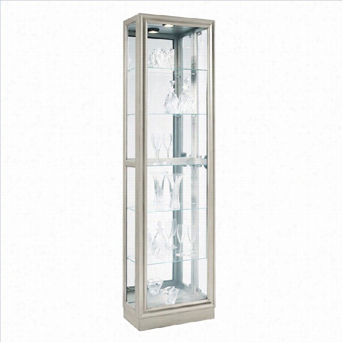 Pulaski Curio Moderrn Displlay Cabinet In Platinum