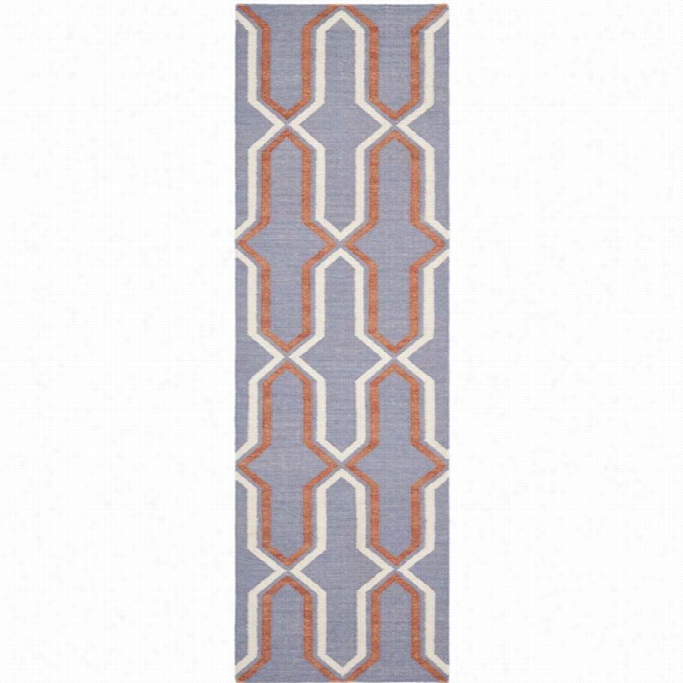 Safafieh Dhurriees Purple Contemporary Rug - Runner 2'6 X 10'