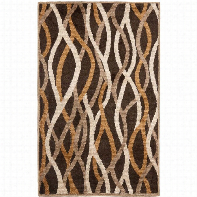 Safavieh Kashmir Wool Medium Rectangle Rug Kas117a-5 In Brown And Multi