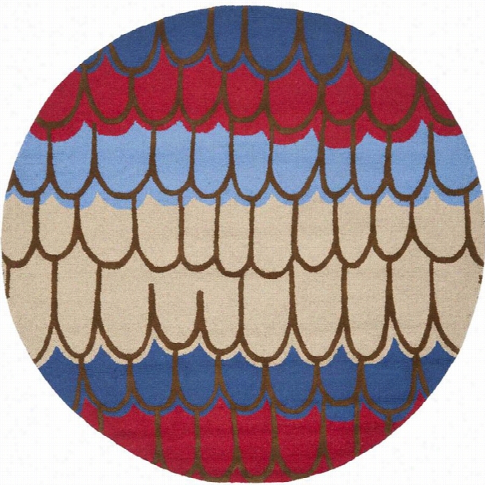 Safavieh Sfaavieh Kids Round Rug In Blue / Multi