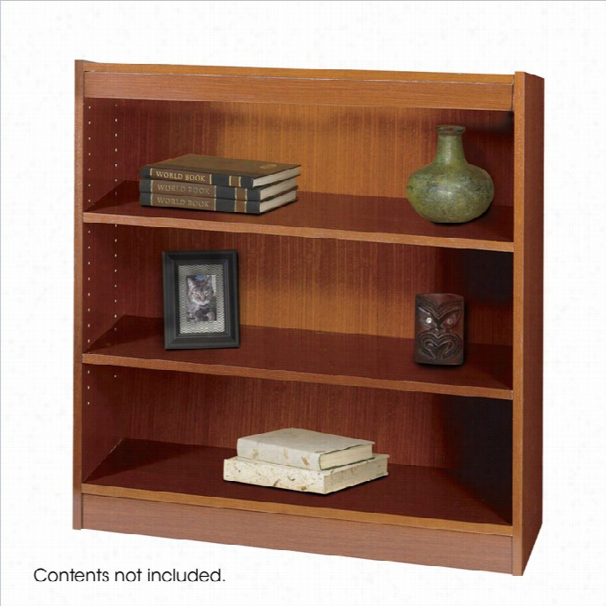 Safco Workspace 36h Three Shelf Suare-edge Bookcase In Cherry