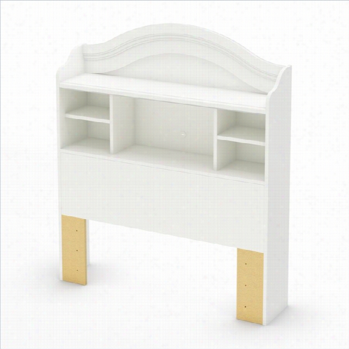 South Shore Handover Twin Bookcasee Headboard In White