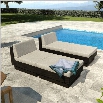 Corliving Park Terrace 4 PieceLounger Patio Set in Black