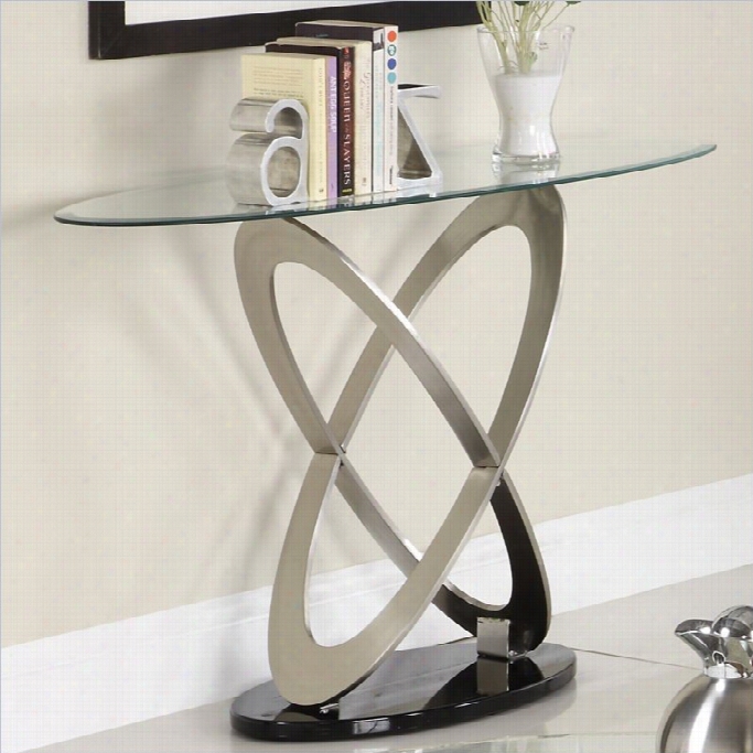 Trent Home Firth Sofa Table In Chrome And Es Presso