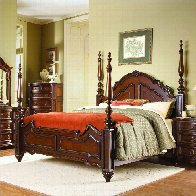 Trent Home Prenzo Queen Poster Bed In Rich Brown Finis