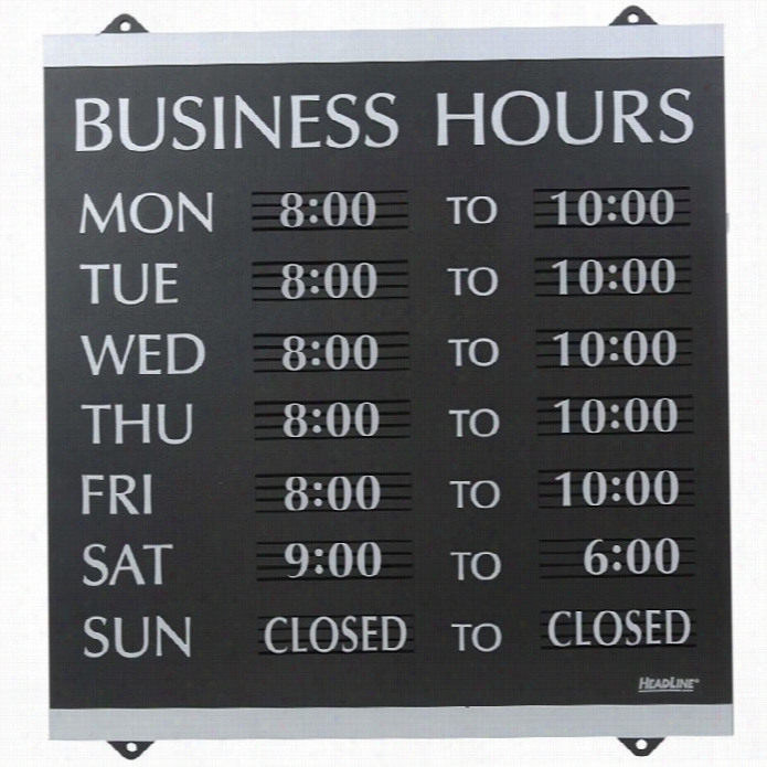 U.s. Stamp & Sign Centry Business Hours Sign