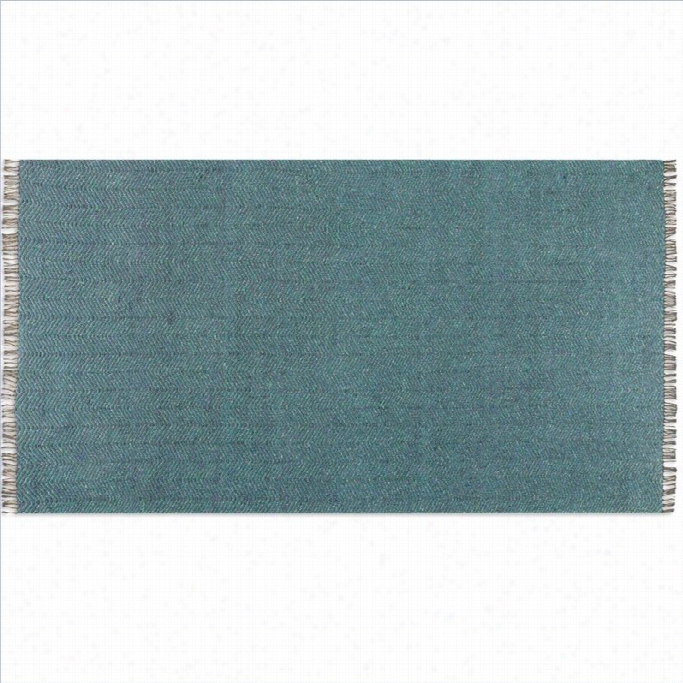 Uttermost Cascadia Cotton Rug In Dust Green And Blue Gray-5 Ft X 8 Ft