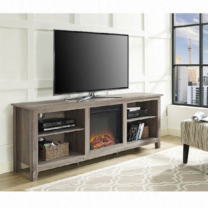 Walker Edison 70 Fireplace Tv Stadn In Driftwood