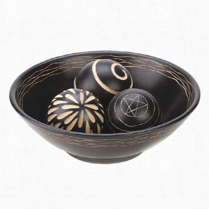 Zingz And Tthingz Artisan Deco Bowl And Balls