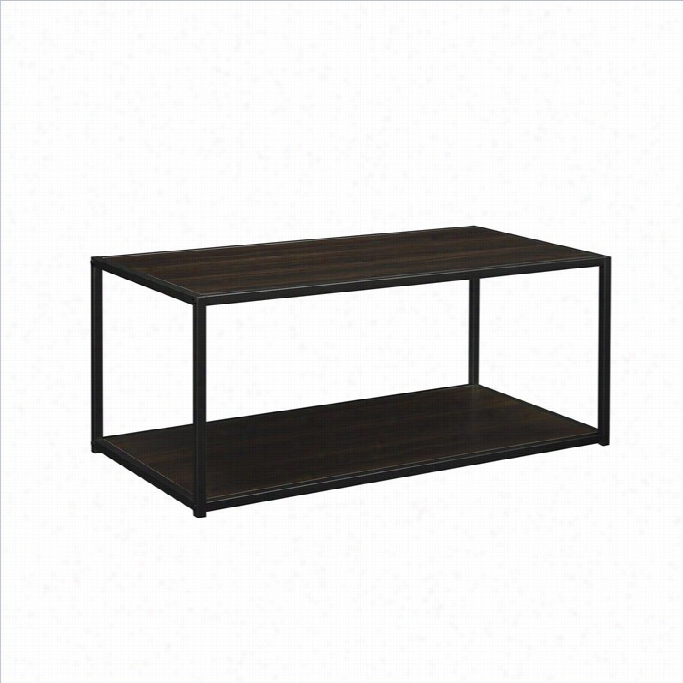 Altra Furniture Coffee Tablle With Metal Frame In Espresso