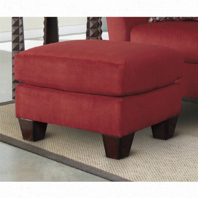 Asyley Hannin Fabric Ottoman In Spice