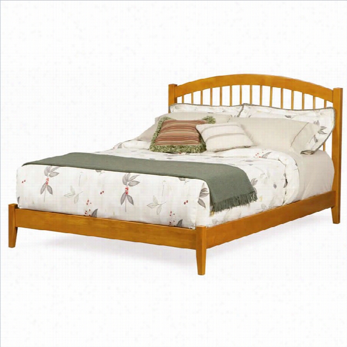 Atlantic Ffurniture Winds0r Ppatform Bed With Open Footrail In Caramel Lattet-win