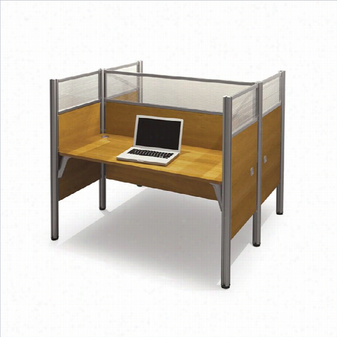 Bestar Pro-biz Double Face To Face Desk In Cappuccino Cherry