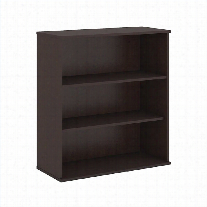 Bush Bbf 48h 3 Shelf Bookcase In Modern Cherry