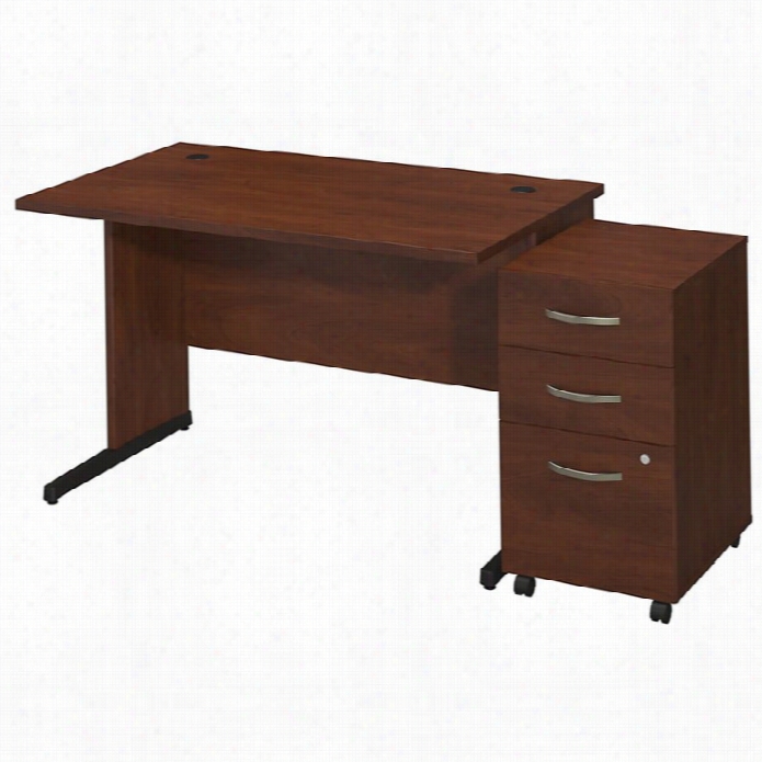 Bush Bbf Series C Elite C Leg Computer Desk In Hansen Cherry