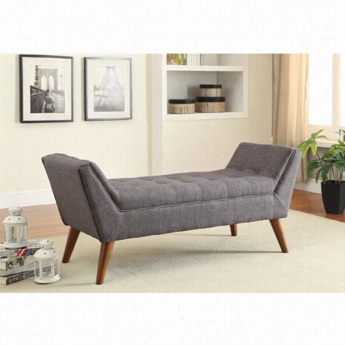 Coaster Modern Upholstered Accent Bench In Warm Brown