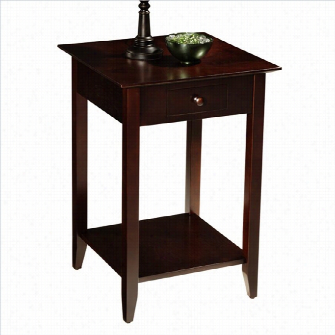 Convenience Concepts American Heritage Square End Table In Espresso