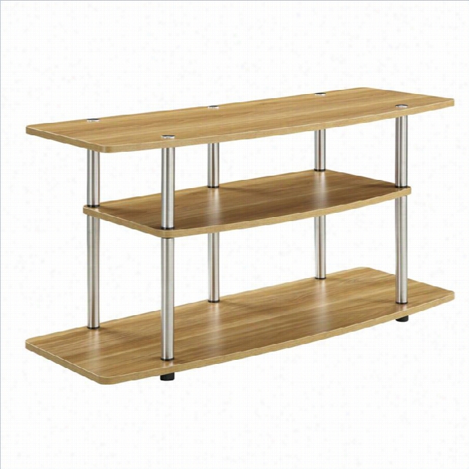Convenience Cooncepts Designs2go 42 3 Tier Spacious Tv Stand In Light Oak