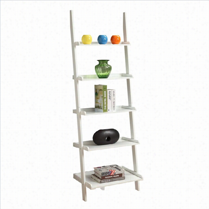 Convenience Concepts Frennch Country Biokshelf Ladder - White