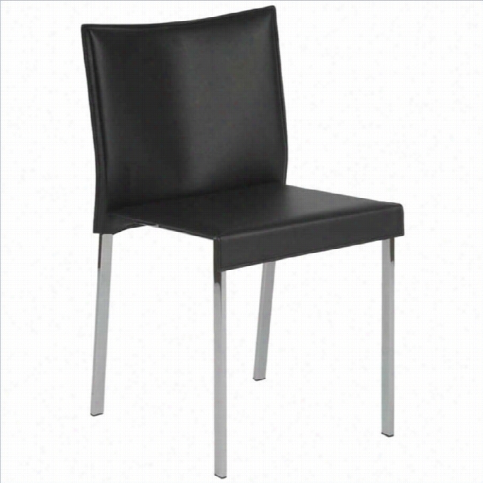 Eurostyl Eriley Dining Chair In Black Leather