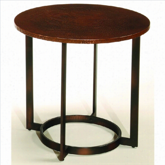 Hammary Nueva Round End Table In Copper