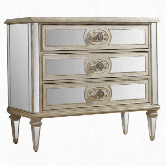 Hooker Furn Iture Sutherland Three Draawer Antique Mirrored Accent Hcest