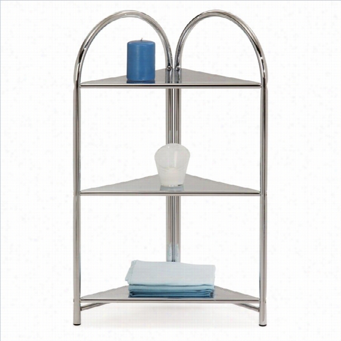 Lrick Furniture Favorite Finds 3 Shelf Corner Stand In Chrome