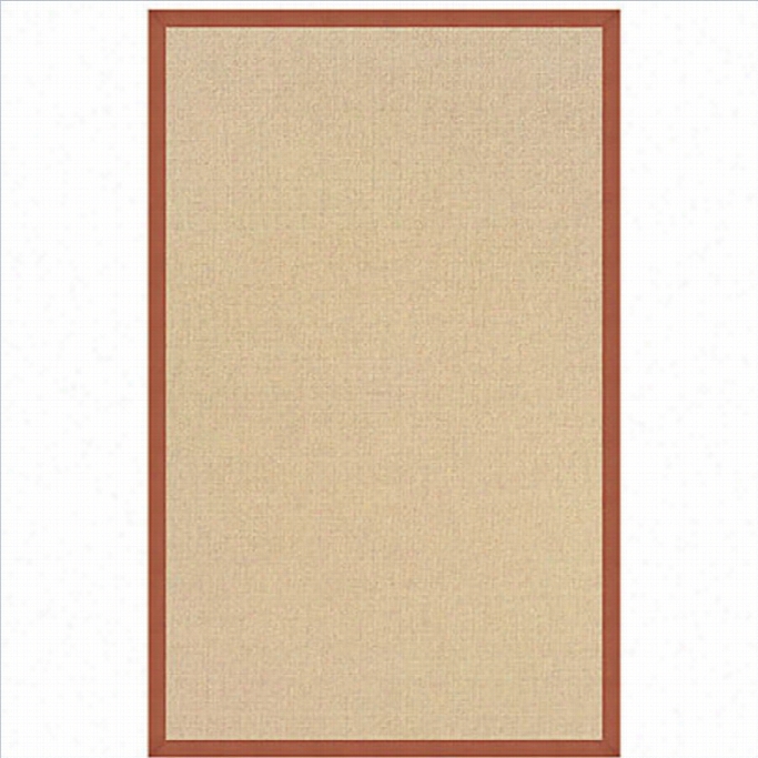 Linon Athena Cotton Rug In Natural And Burnt Orange-1 '10 X 2'10