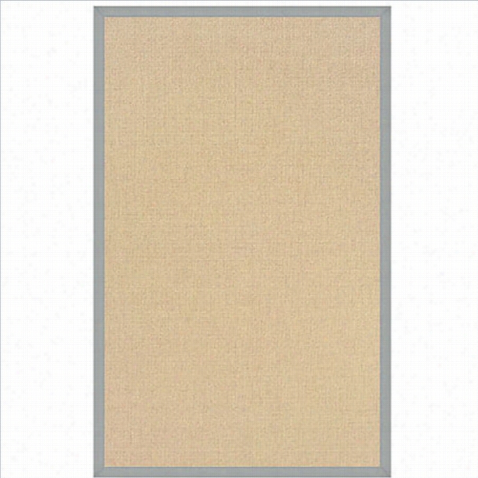 Linon Athena Cotton Rug In Natural And Icee Blu-1'10 X 2'10