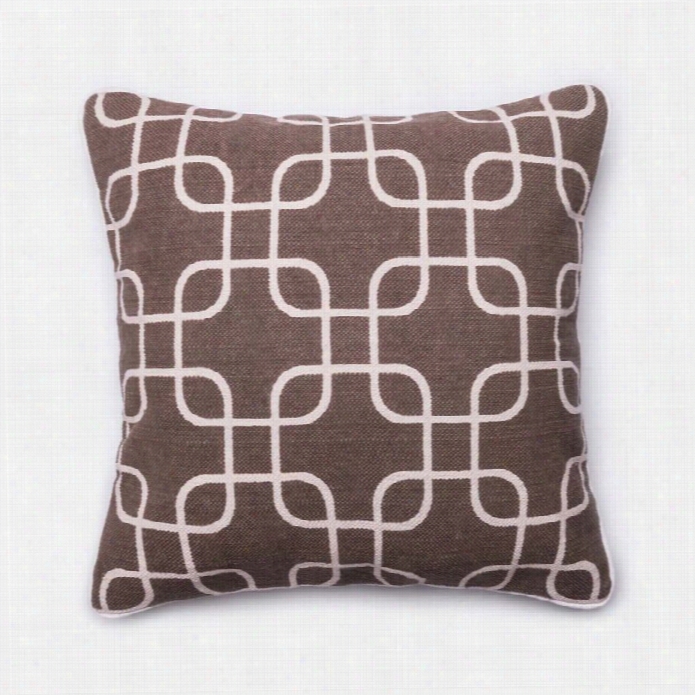 Loloi 1'1 X 1'10 Cottonpoly Pillow In Brown And Ivory