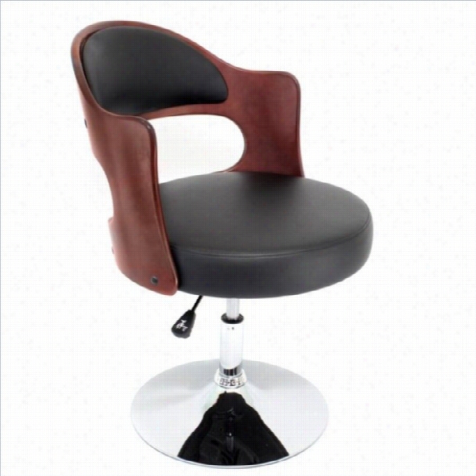 Lumisource Cello Chair In Cherry And B Lack