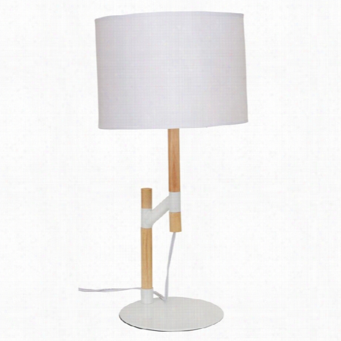 Lumisource Rasied Table Lamp  In Medium Brown And White