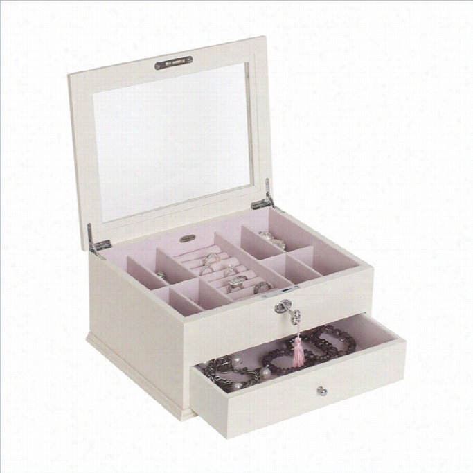 Mele And Co. Felicity Jewelry Box With Enclose In Ivory