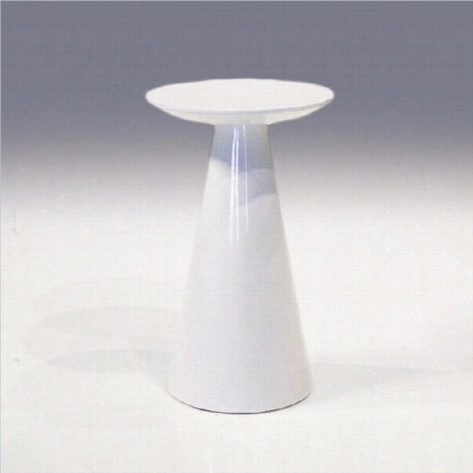 Mobital Tower Low End Table In High Gloss White