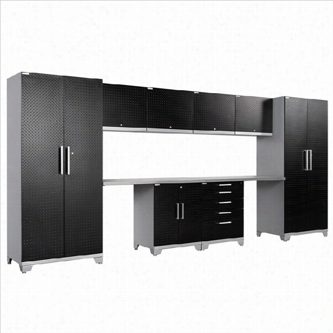 Newage Performance Plus Diwmond Series 10 Garage Storage Set In   Black