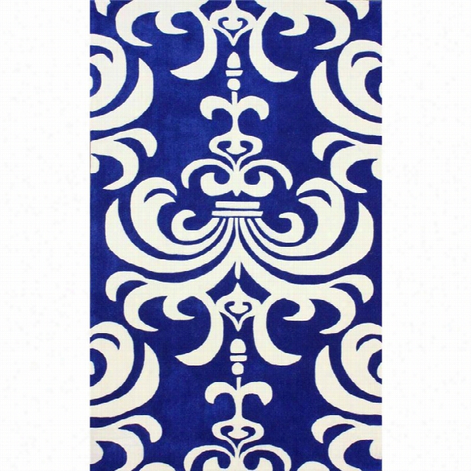 N Yloom 5' X 8' Handtufted Indoor And Outdoor Polu Rug Inblue