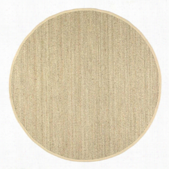 Nuloom 8' X 8' Elijah Seagrass Wwith Border Round Rug In Beige