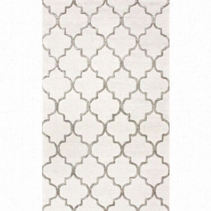 Nuloom 9' X 12' Hand Tufted Park Avenue Trellis Rug In Nickel