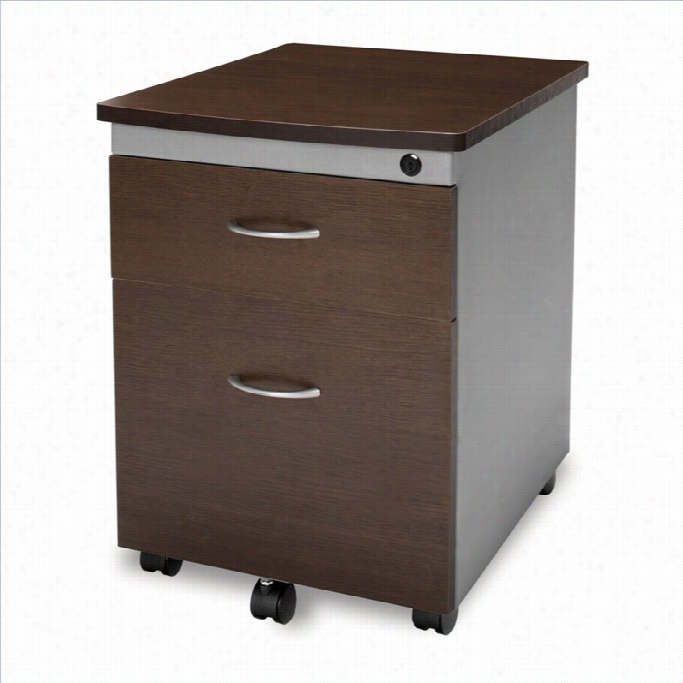 Ofm Mobile Pedestal  File Box Inn Walnut