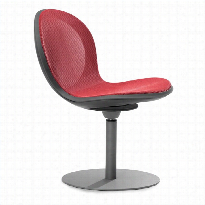 Ofm Net Swivel Base Guest Chair In Red