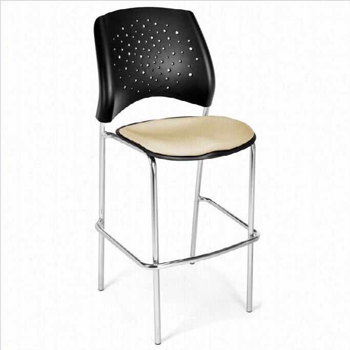 Ofm Star 31.25 Chtome Stool In Khaki