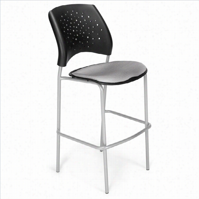 Ofm Star 31.25 Silver Stool In Putty