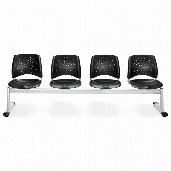 Ofm Fate 4 Plastic Beam Seating With Seats In Black