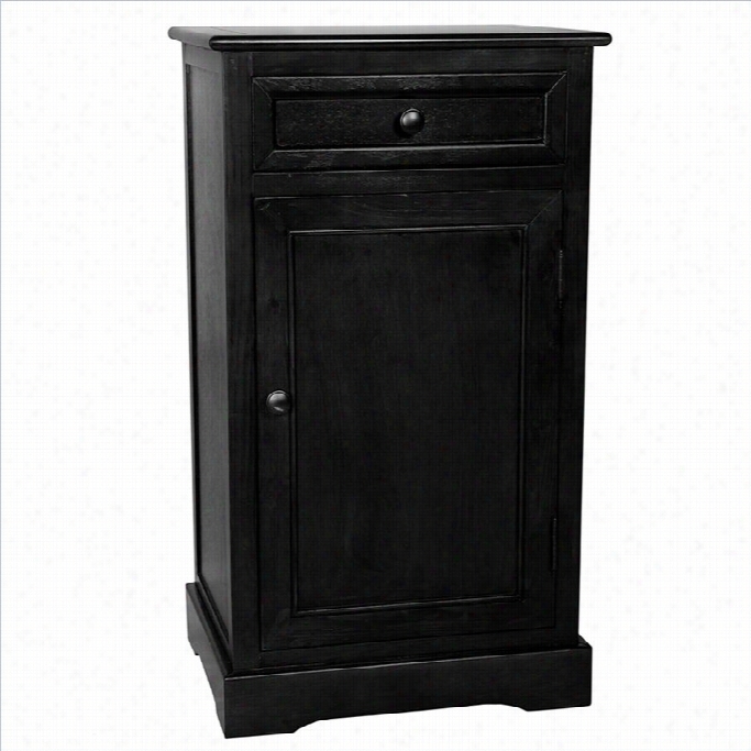 Orietal Furniture  Classic Nightstand  In Black