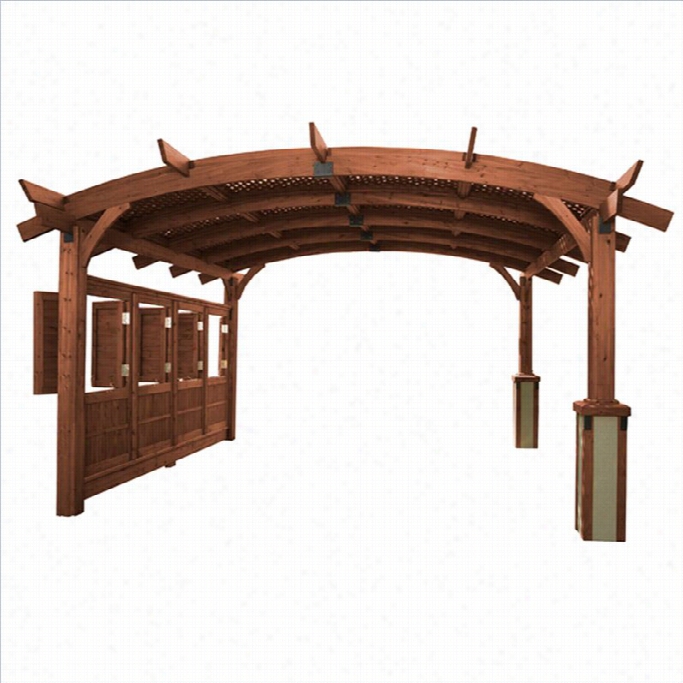 Outdoor Greatroom Conpany Sonoma Mocha Arched Wood 16' X 16' Pergola 16'