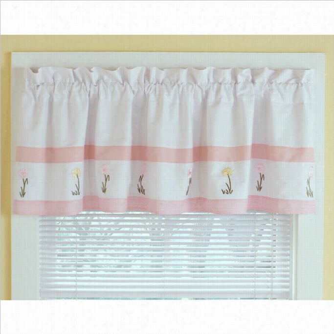 Pem America Taara Strile Window Vlance In Pink And White